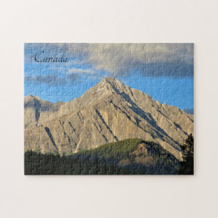Rugged Mountain & Forest Lit by Setting Sun Jigsaw Puzzle