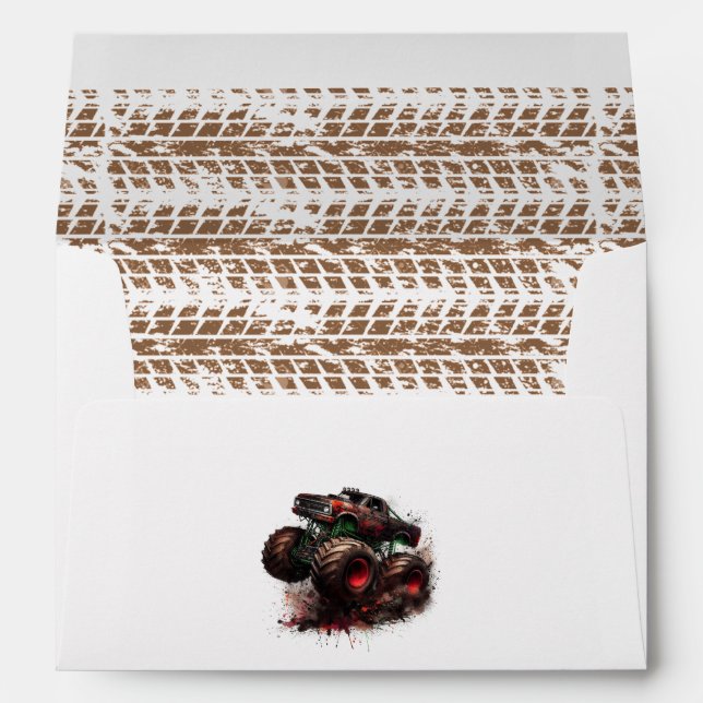 Rugged Off-Road Monster Truck Tire-Tread Envelope (Back (Bottom))