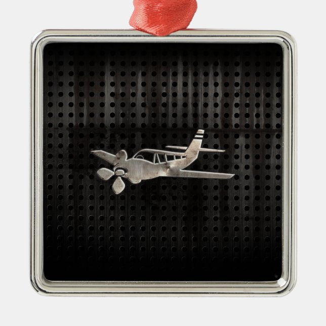 Rugged Plane Metal Tree Decoration (Front)