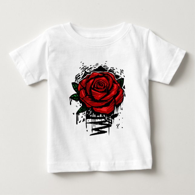 Rugged Rose Baby T-Shirt (Front)