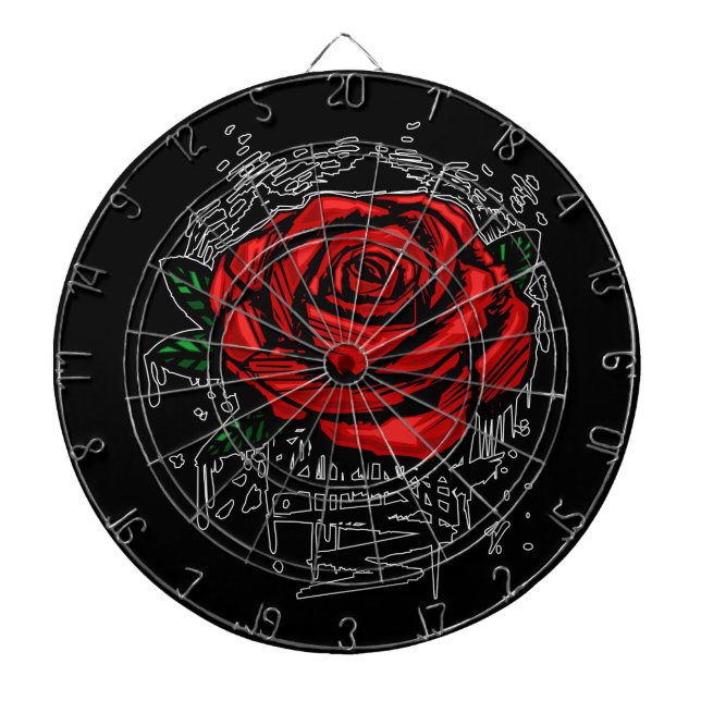 Rugged Rose  Dartboard (Front)