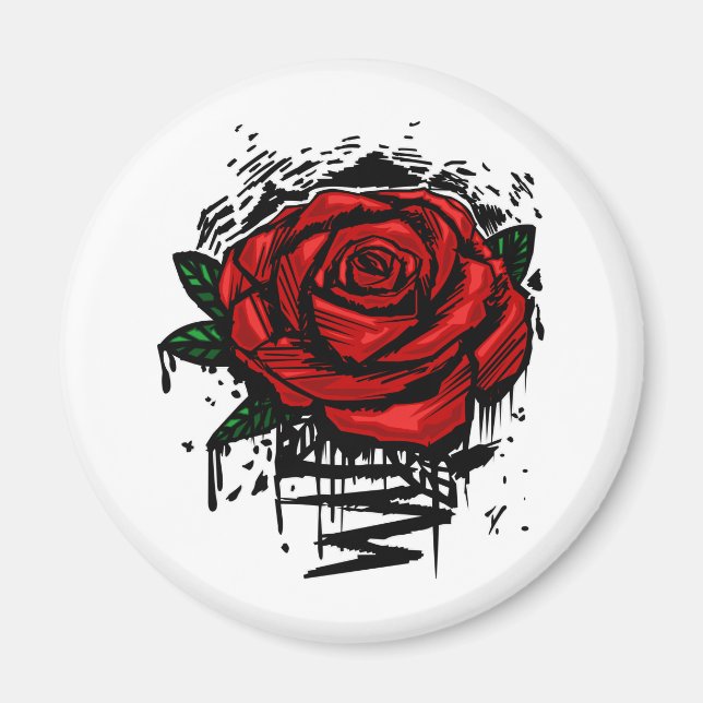 Rugged Rose Magnet (Front)