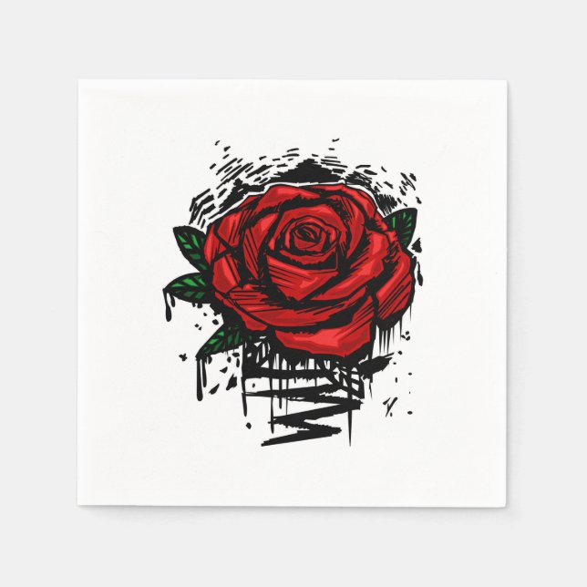 Rugged Rose Napkin (Front)