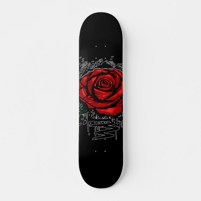 Rugged Rose Skateboard (Front)