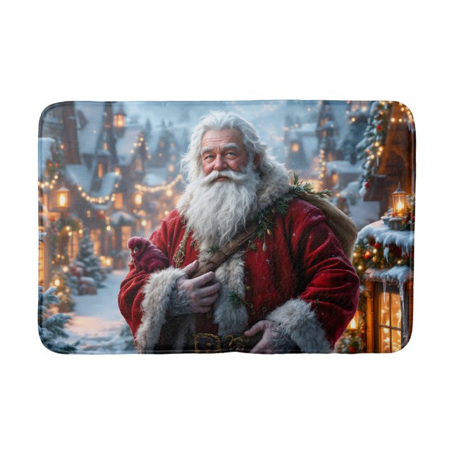 Rugged Santa Bath Mat (Front)