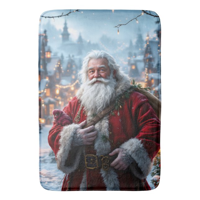 Rugged Santa Bath Mat (Front Vertical)