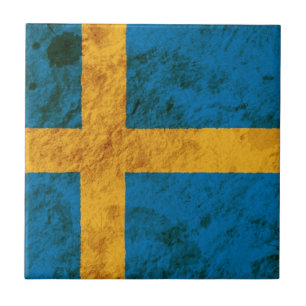 Rugged Swedish Flag Tile