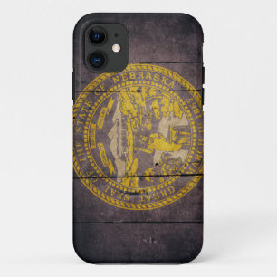 Rugged Wood Nebraska Flag Case-Mate iPhone Case