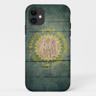 Rugged Wood South Dakota Flag Case-Mate iPhone Case