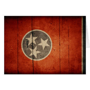 Rugged Wood Tennessee Flag