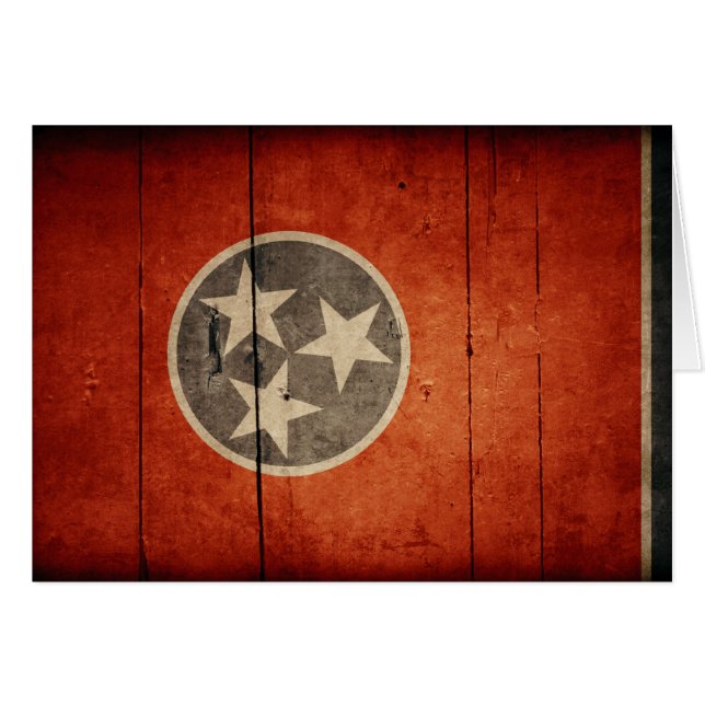 Rugged Wood Tennessee Flag (Front Horizontal)