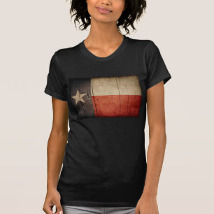 Rugged Wood Texas Flag T-Shirt