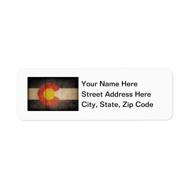 Rugged Wooden Colorado Flag (Front)