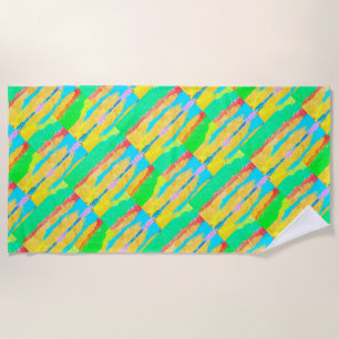 Rugs and Rags abstract pure art supreme            Beach Towel