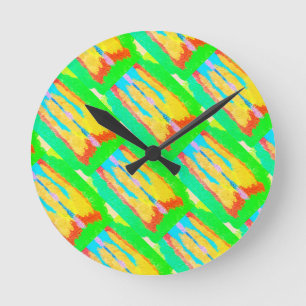 Rugs and Rags abstract pure art supreme Round Clock