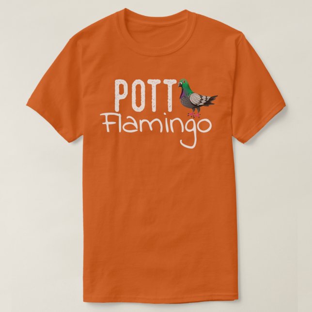 Ruhrpott Flamingo Ruhrgebiet Gift pigeon Funny T-Shirt (Design Front)