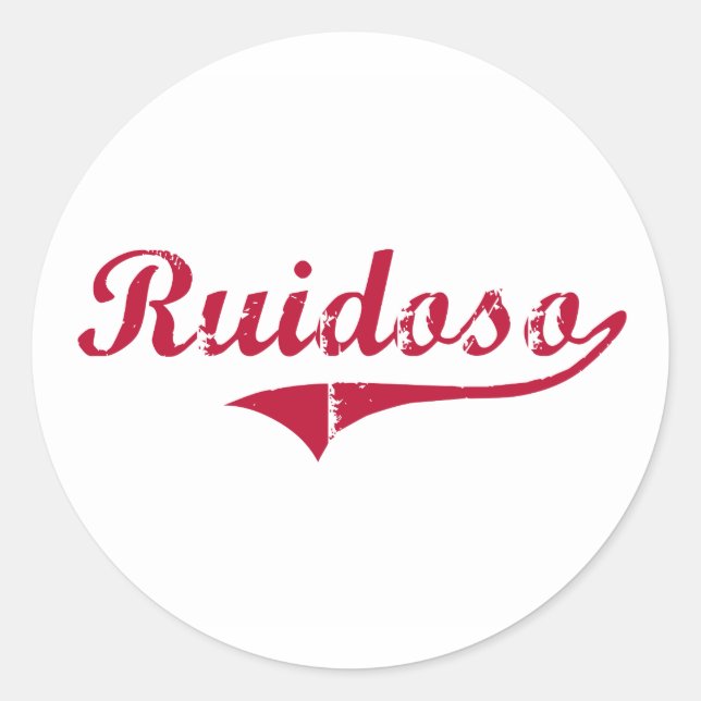 Ruidoso New Mexico Classic Design Round Sticker (Front)
