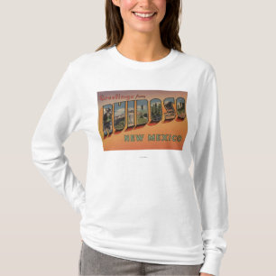Ruidoso, New Mexico - Large Letter Scenes T-Shirt