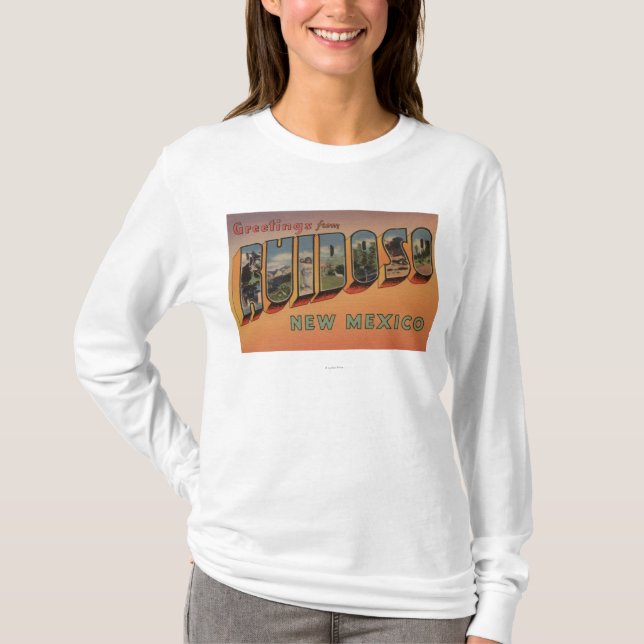Ruidoso, New Mexico - Large Letter Scenes T-Shirt (Front)