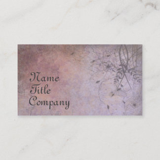Ruined Floral Grunge Business Card