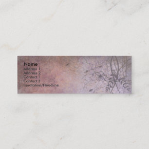 Ruined Floral Grunge Mini Business Card