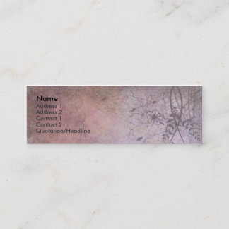 Ruined Floral Grunge Mini Business Card