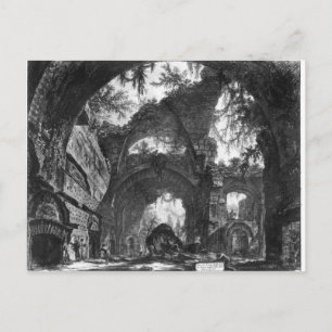 Ruined Gallery of the Villa Adriana at Tivoli Postcard
