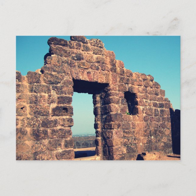 Ruins in Aguada Fort Goa India Postcard (Front)