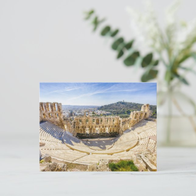 Ruins of Ancient Theatre of Herodion Atticus  Postcard (Standing Front)