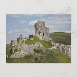 Ruins of Corfe Castle, near Wareham, Dorset, Postcard