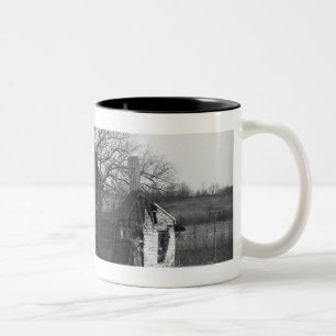 Ruins of farmhouse Two-Tone coffee mug