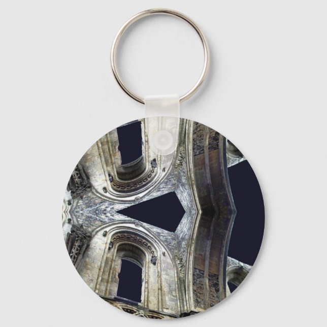Ruins of Glastonbury Abbey: www.AriesArtist.com Key Ring (Front)