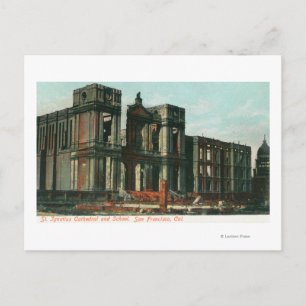 Ruins of St. Ignatius Cathedral and School Postcard