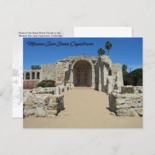 Ruins of the Great Stone Church, CA - postcard
