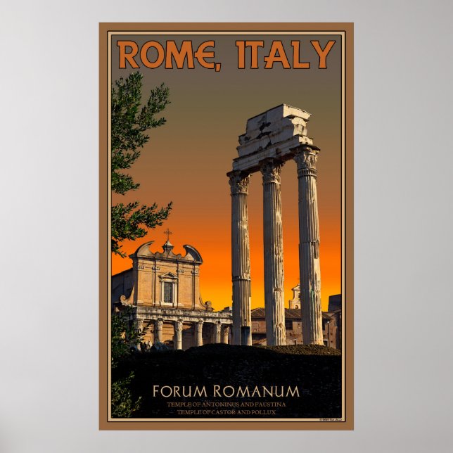 Ruins on the Roman Forum Poster (Front)