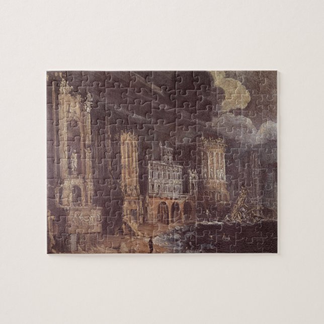 Ruins with the Legend of St. Augustine (oil on can Jigsaw Puzzle (Horizontal)