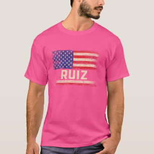 Ruiz Last Name Shirt Ruiz Name American Flag