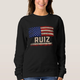 Ruiz Last Name Shirt Ruiz Name American Flag