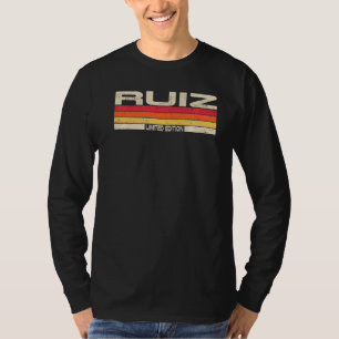 Ruiz Surname Birthday Family Reunion 80s 90s Sunse T-Shirt