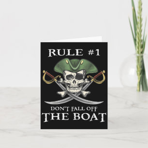 Rule #1 Don't Fall Off The Boat Cruise Rate Party  Card