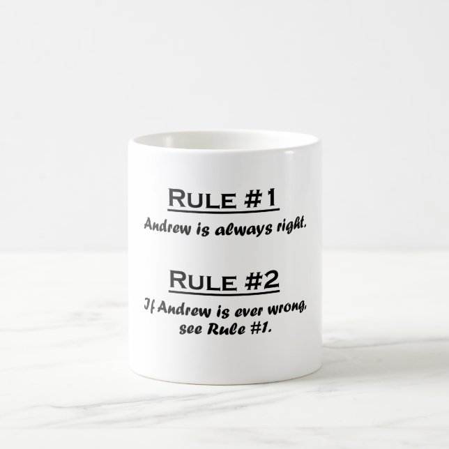 Rule Andrew Coffee Mug (Center)