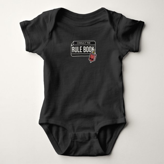 Rule Book RPG Role Play design Baby Bodysuit (Front)