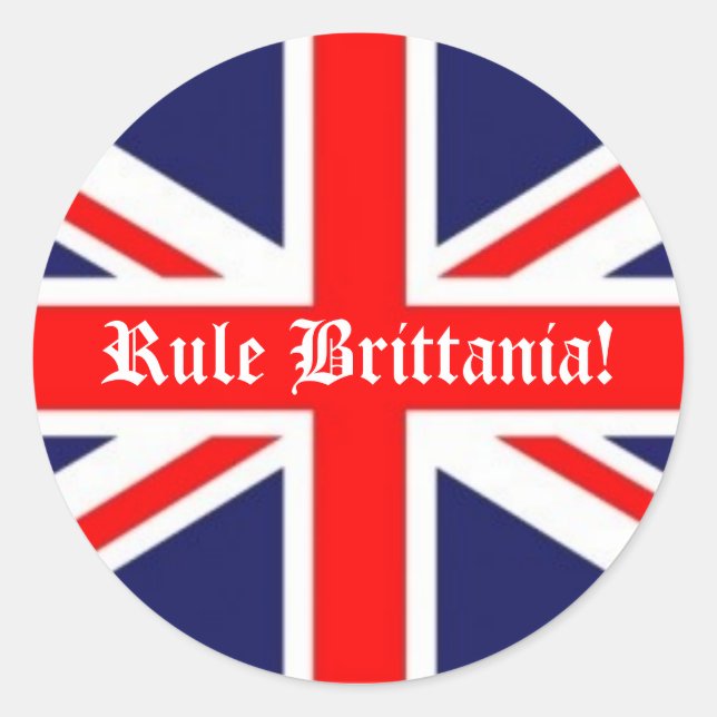 Rule Brittania!-British Flag Classic Round Sticker (Front)