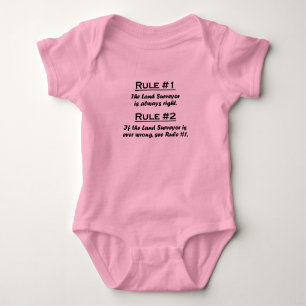 Rule Land Surveyor Baby Bodysuit