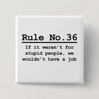 Rule No. 36 15 Cm Square Badge