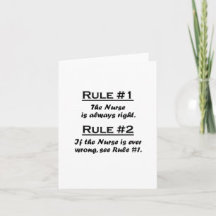 Rule Nurse Card