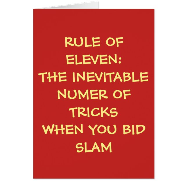RULE OF ELEVEN - BLANK CARD (Front)