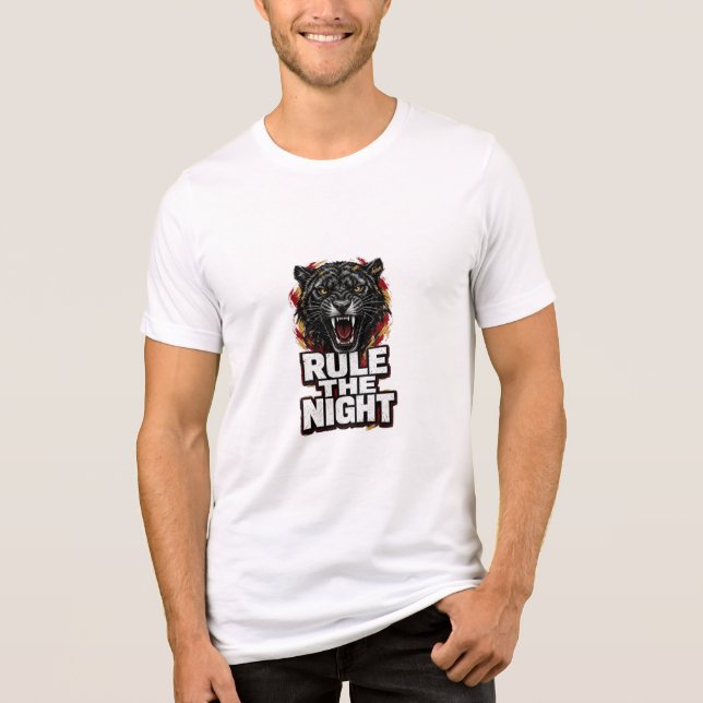 Rule The Night Black Panther Tri-Blend Shirt (Front)