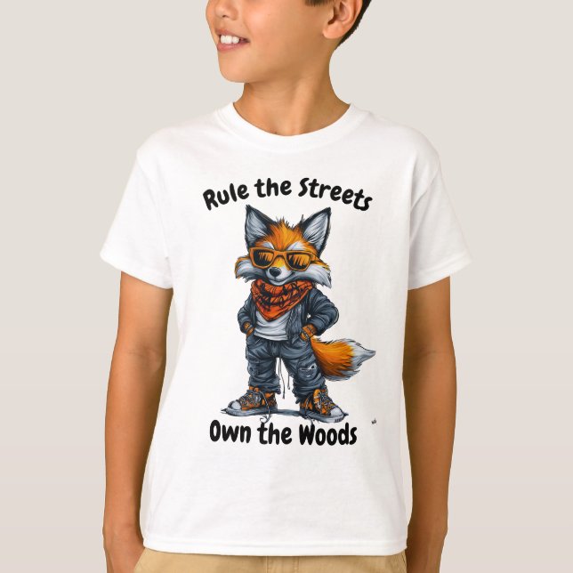 Rule the Streets, Own the Woods Fox Graphic Tee (Front)