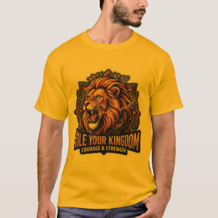 Rule Your Kingdom Lion – Courage & Strength T-Shir T-Shirt